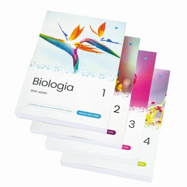 Zestaw Biologia Zbiór zadań matura 2025 Tom 1+2+3+4 Biomedica